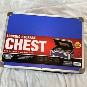 Vaultz Locking storage chest with security cable and combination lock